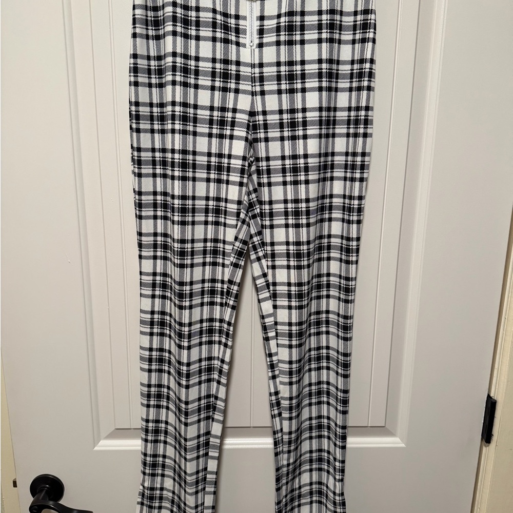 Plaid Boot Cut Pants